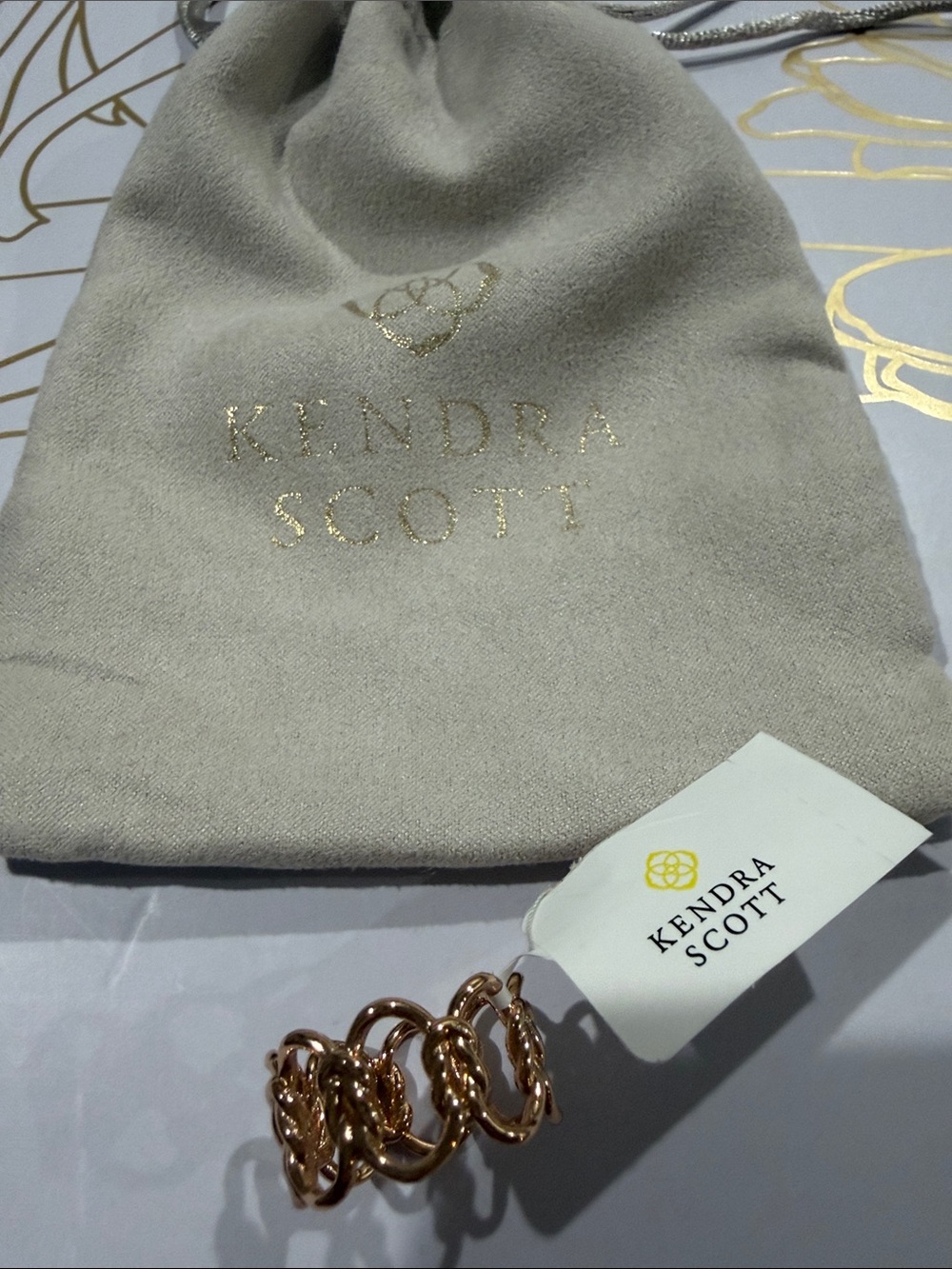 KENDRA SCOTT FALLYN RING ROSE GOLD 8 9 - Picture 7 of 9